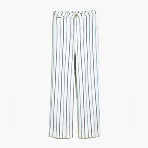 NWT Madewell Slim Emmett Wide-Leg Crop Pants in Montpellier Stripe Size 23